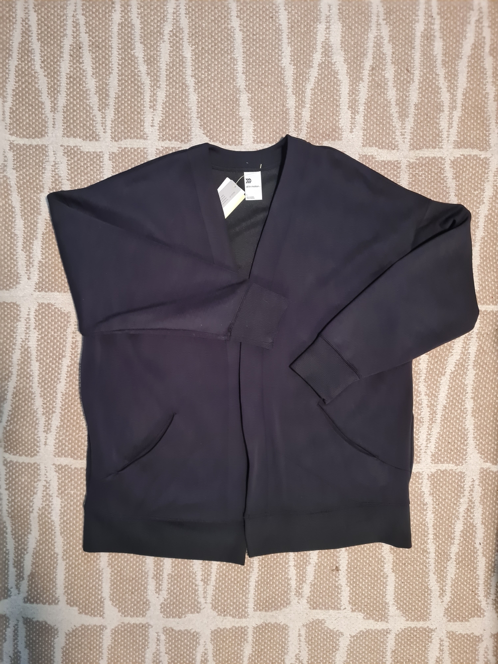 All in motion sleek Airy black Open-Front Cardigan Jacket